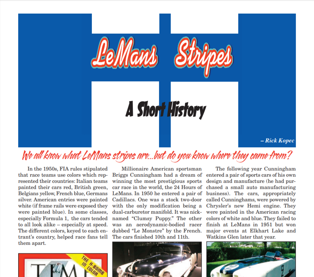 Le Mans stripes